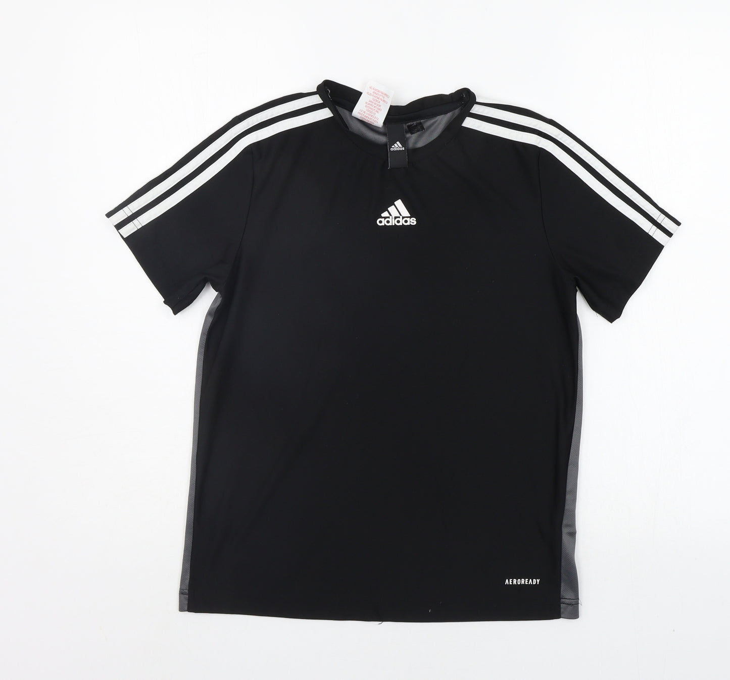adidas Boys Black   Basic T-Shirt Size 11-12 Years