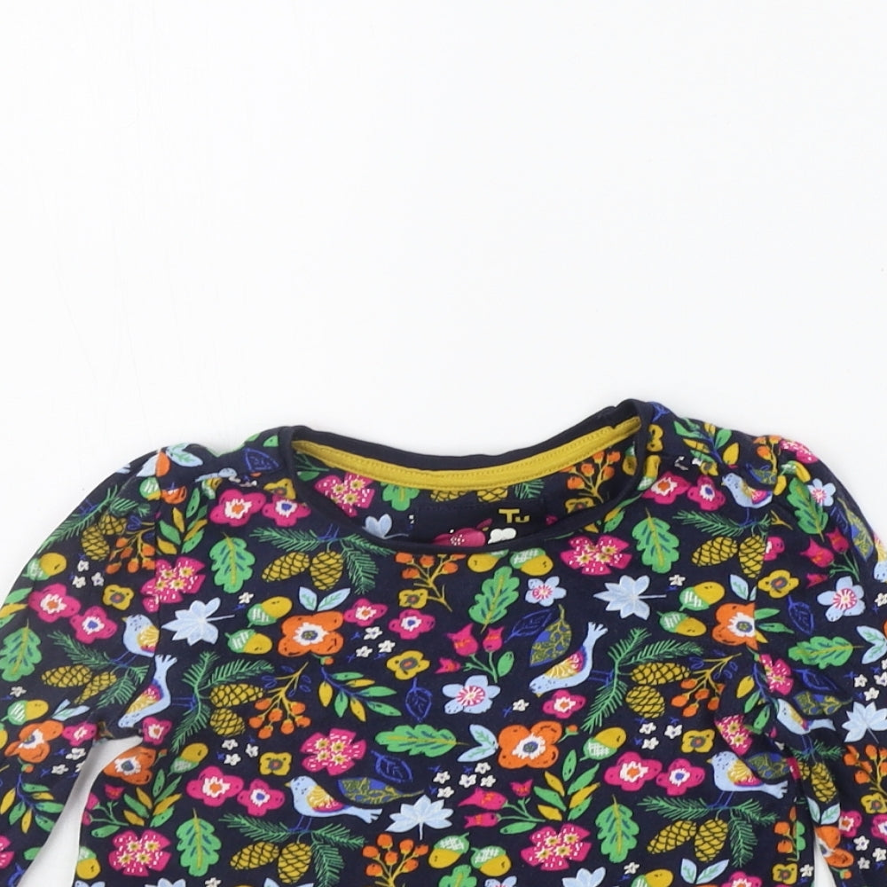 TU Boys Blue Floral  Basic T-Shirt Size 2-3 Years