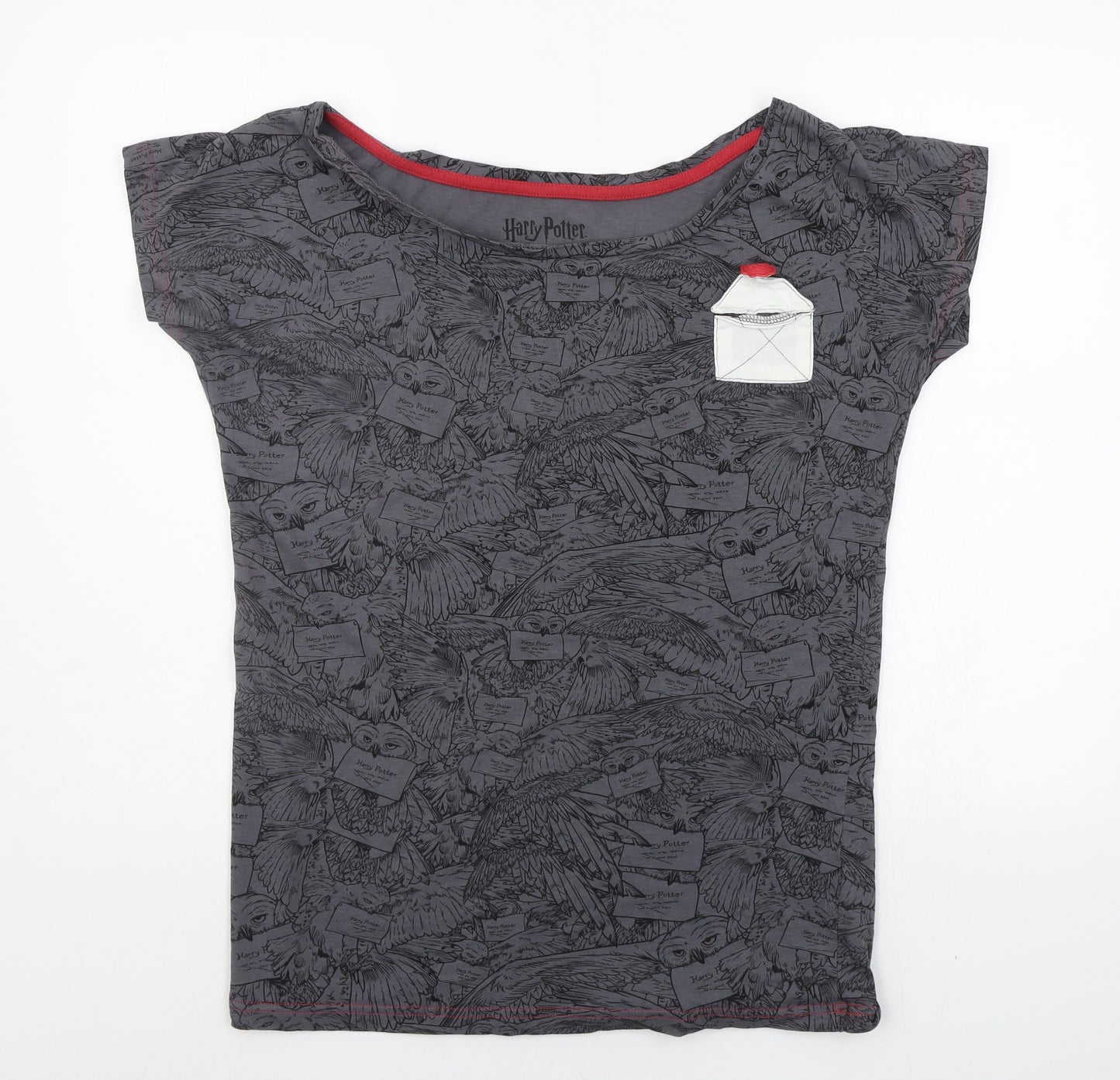 EMP Womens Grey Geometric  Basic T-Shirt Size L  - HARRY POTTER