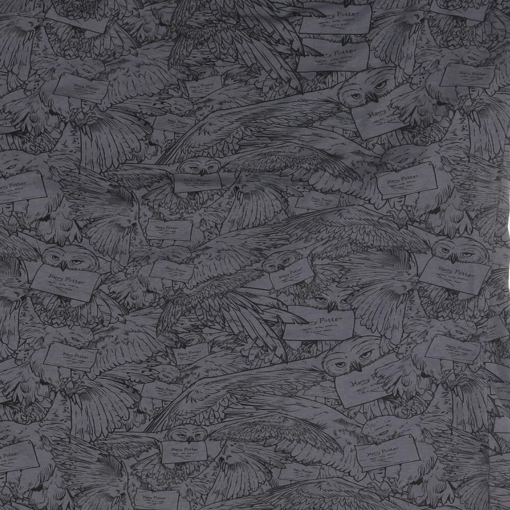 EMP Womens Grey Geometric  Basic T-Shirt Size L  - HARRY POTTER