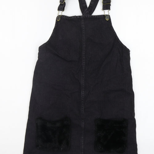 pEP&CO Girls Black   Dungaree One-Piece Size 10-11 Years