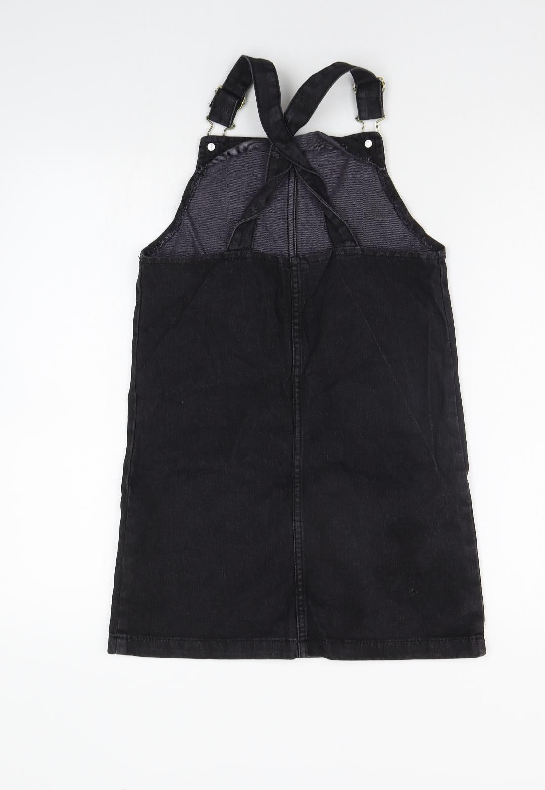 pEP&CO Girls Black   Dungaree One-Piece Size 10-11 Years