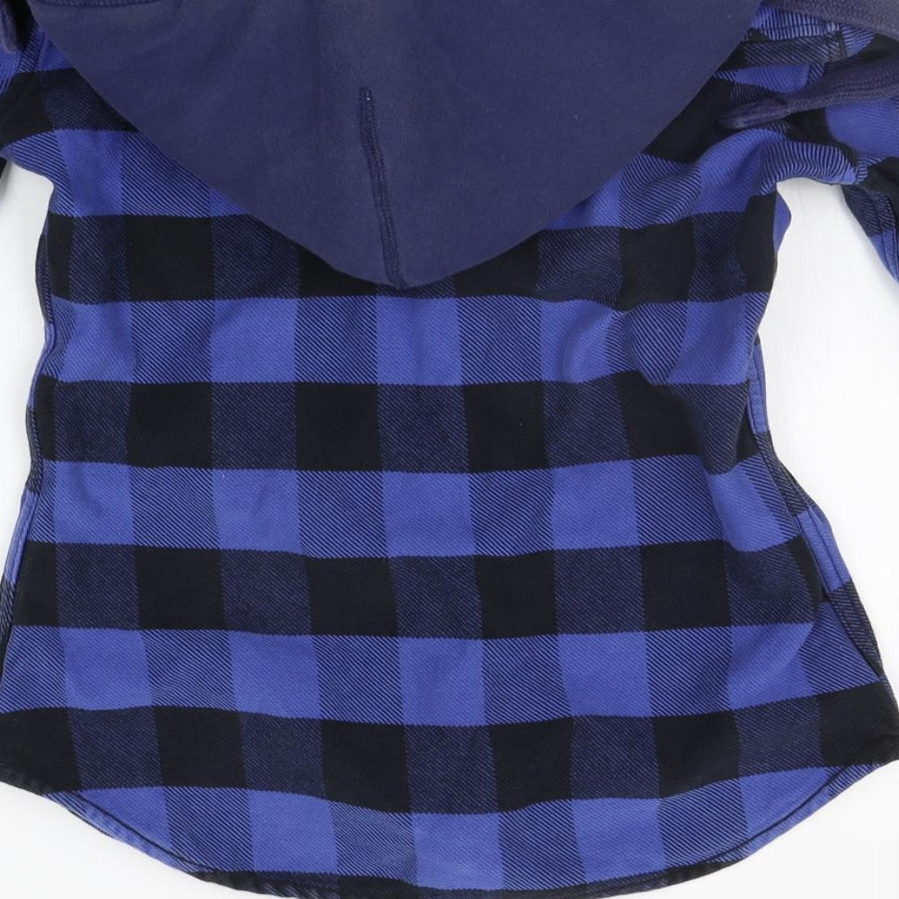 Superdry Mens Blue Check  Cardigan Jumper Size L