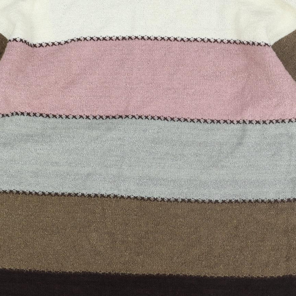 Marks and Spencer Womens Brown Geometric  Pullover Jumper Size 12