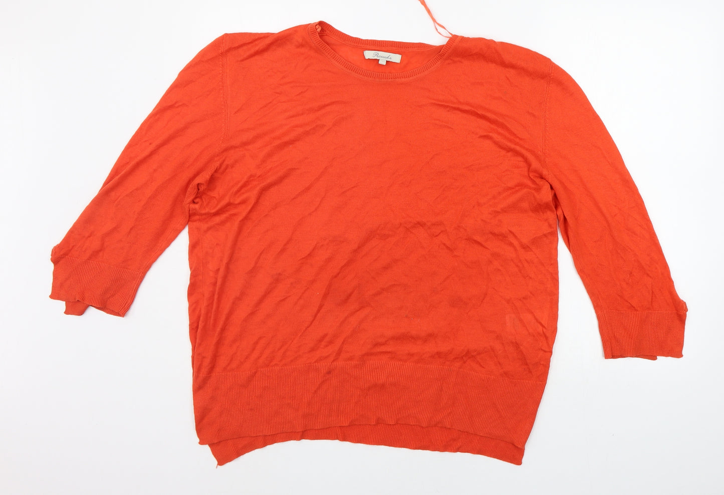 Peacocks Womens Orange   Pullover Jumper Size 20