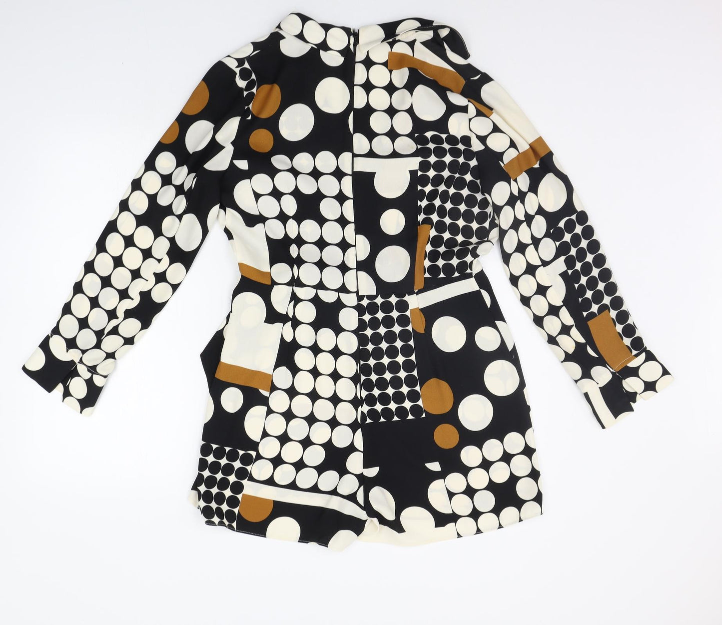 River Island Womens Black Geometric  Jumpsuit One-Piece Size 12