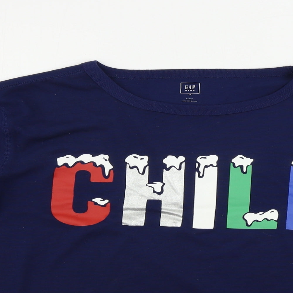 Gap  Womens Blue   Basic T-Shirt Size 14  - Christmas T Shirt
