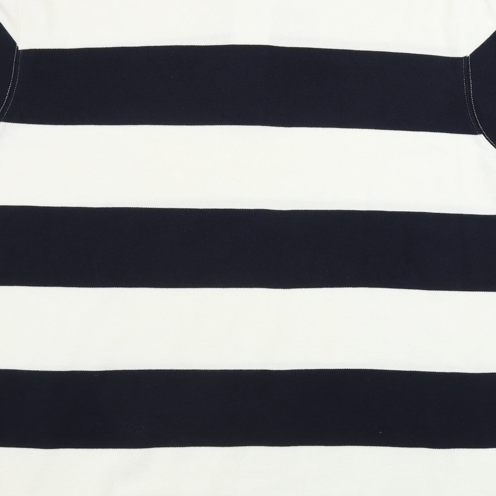 TYRWHITT  Mens Ivory Striped   Polo Size L