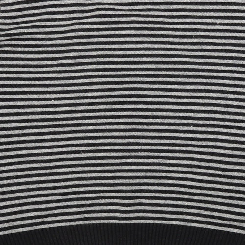 Marks and Spencer  Womens Grey Striped  Pullover Jumper Size 16