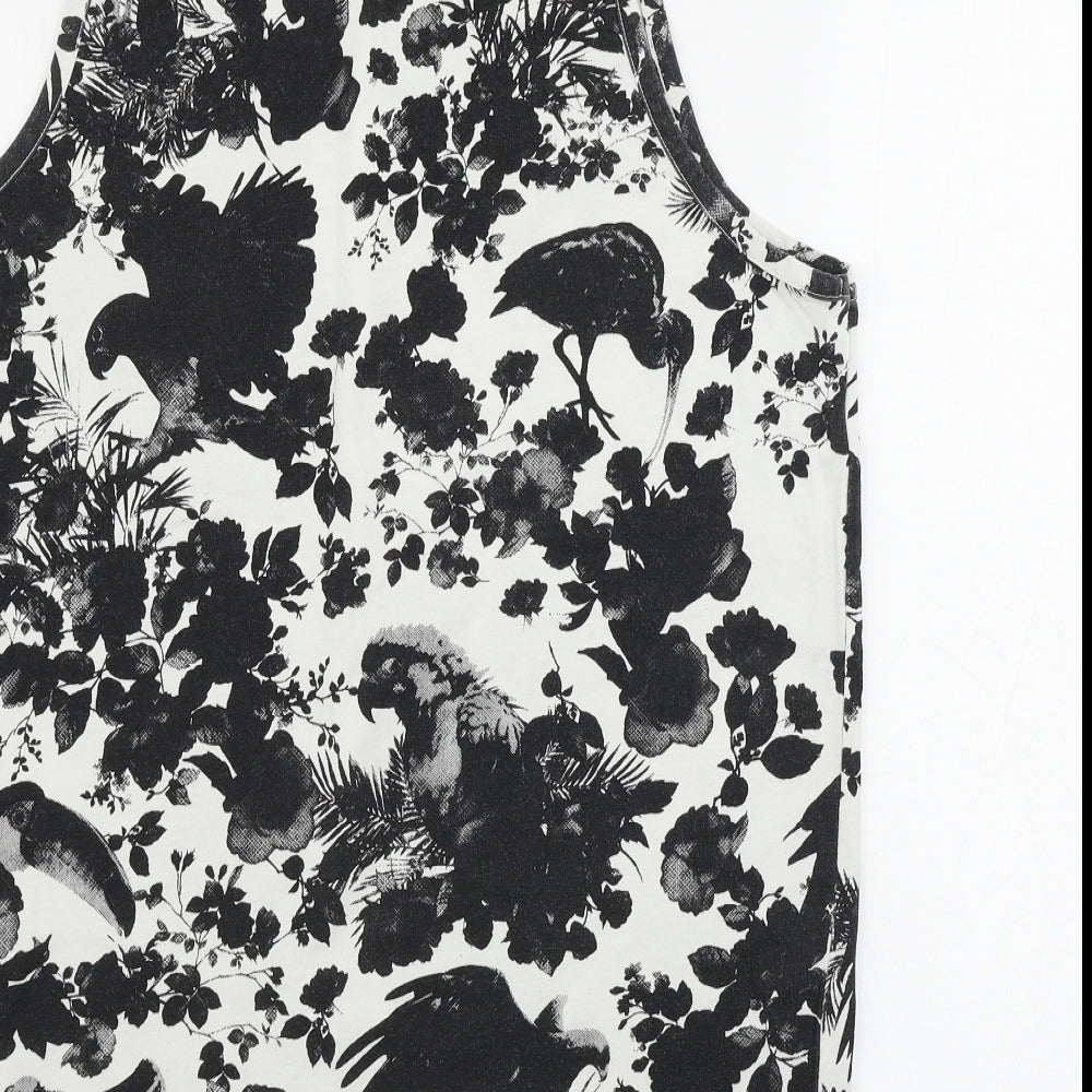 Preworn  Mens White Floral   T-Shirt Size XL