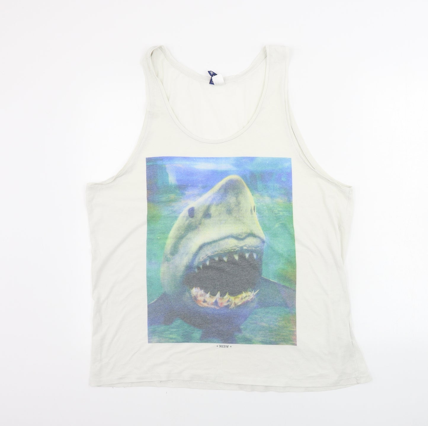 H&M  Mens White    T-Shirt Size XL