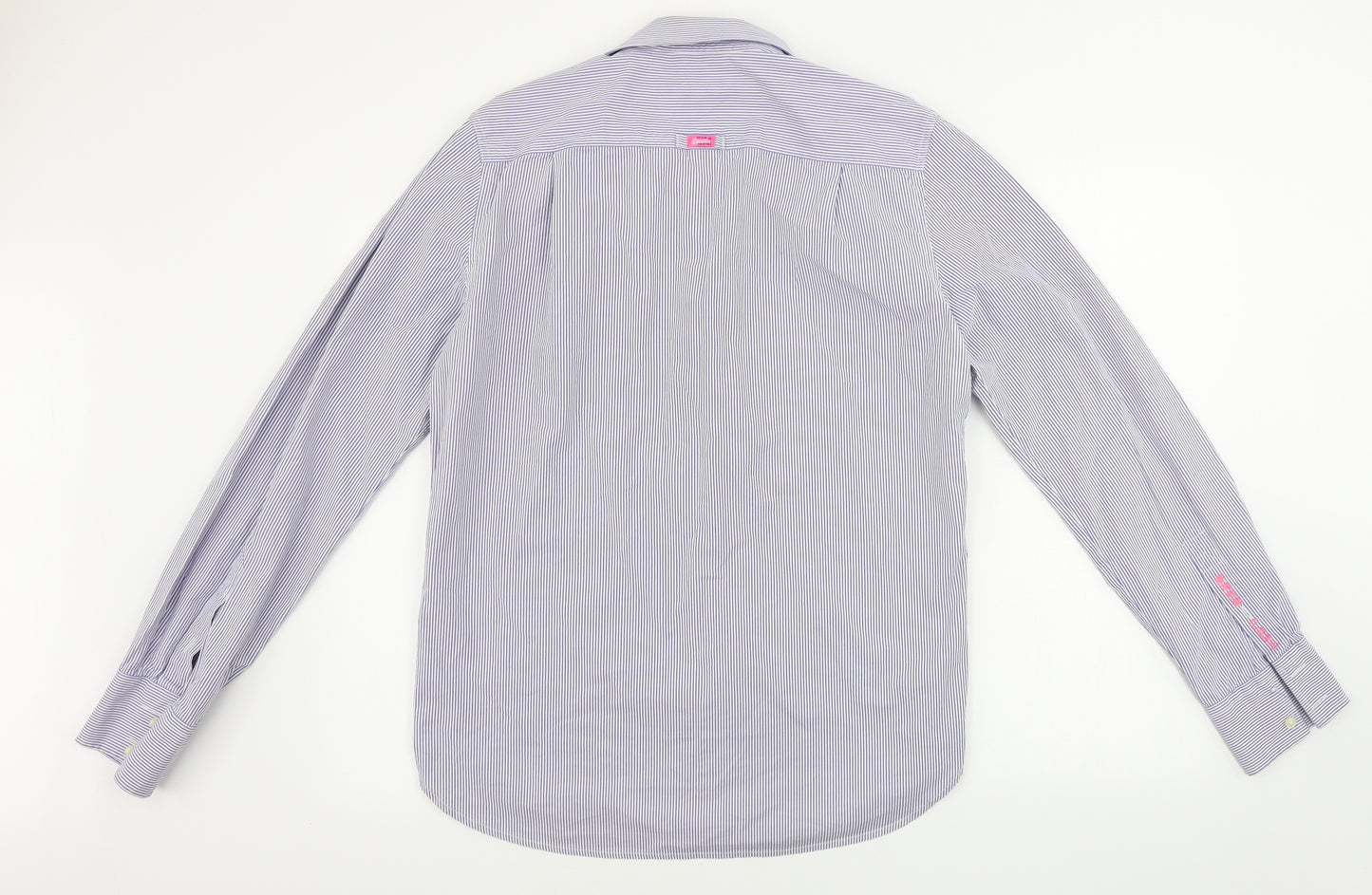 Superdry Mens Blue Striped   Button-Up Size L
