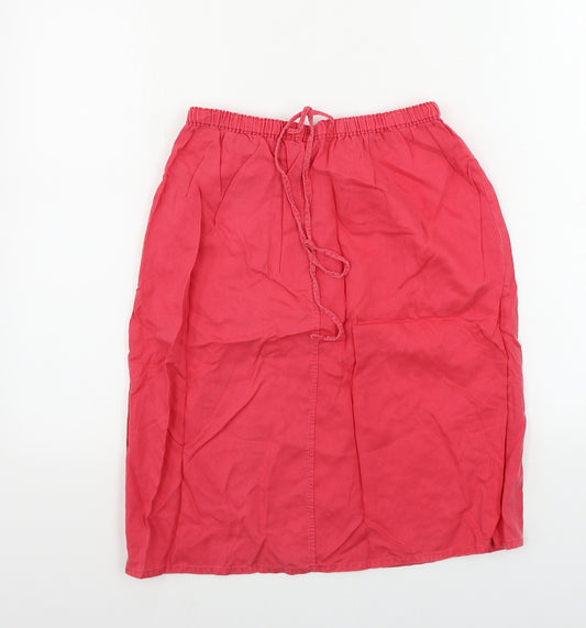 Front view of Marks & Spencer women’s pink bandage skirt, size UK 24, in