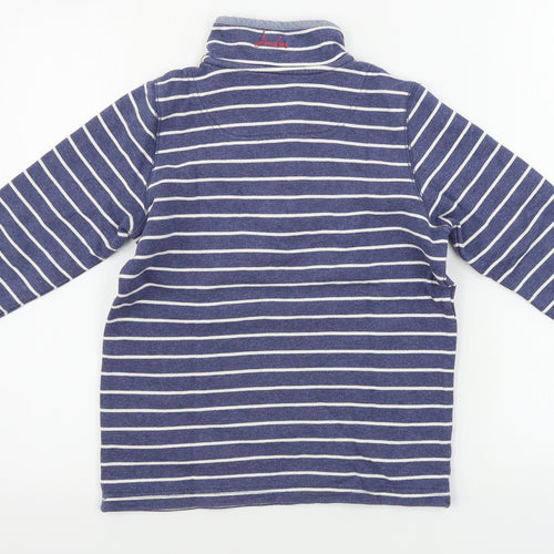 Joules  Boys Blue Striped  Henley Jumper Size 7-8 Years