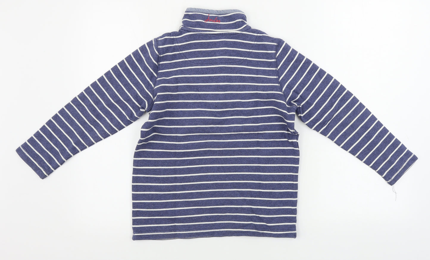 Joules  Boys Blue Striped  Henley Jumper Size 7-8 Years