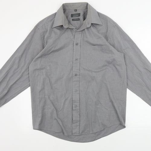 ARMANDO   Mens Grey    Button-Up Size 15