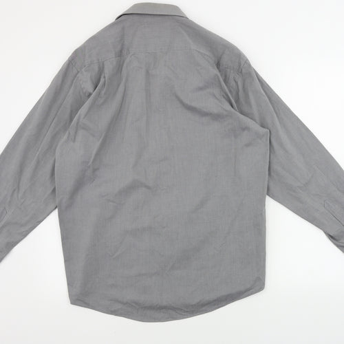 ARMANDO   Mens Grey    Button-Up Size 15