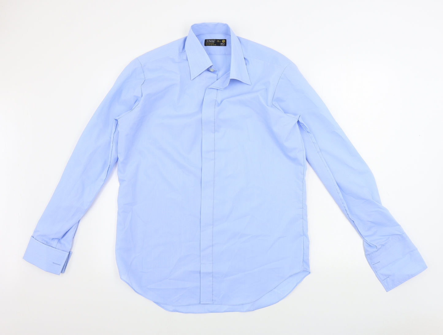 st michael  Mens Blue    Dress Shirt Size 15