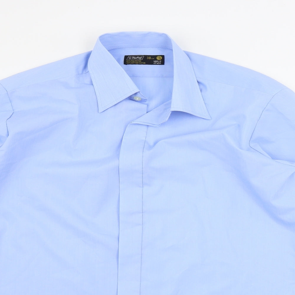 st michael  Mens Blue    Dress Shirt Size 15