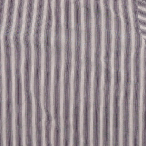 Easy Mens Brown Striped   Button-Up Size M