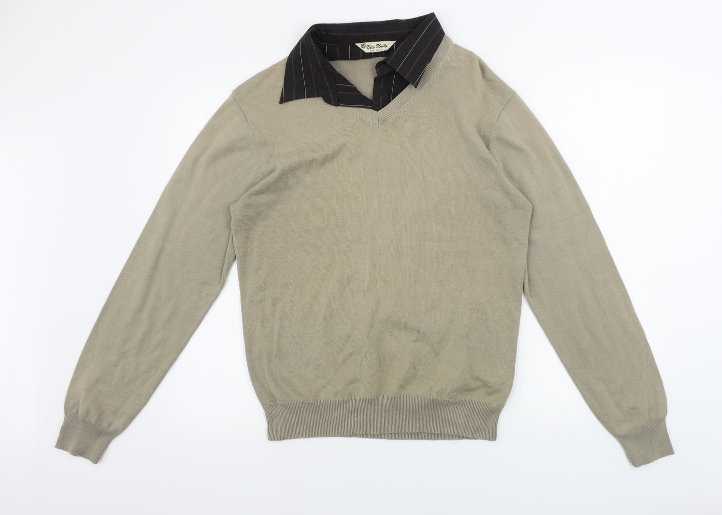 new unity  Mens Beige   Pullover Jumper Size L