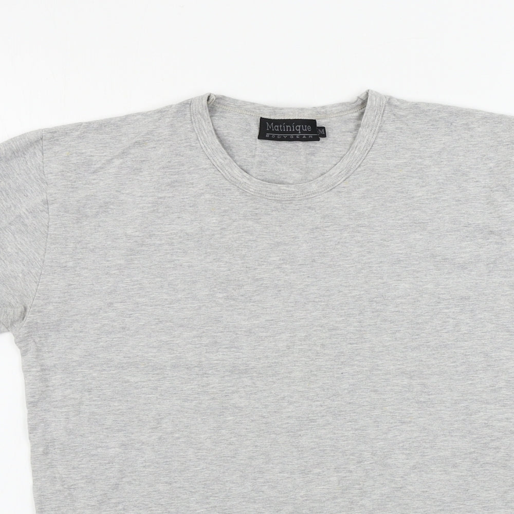 mantique Womens Grey   Basic T-Shirt Size M