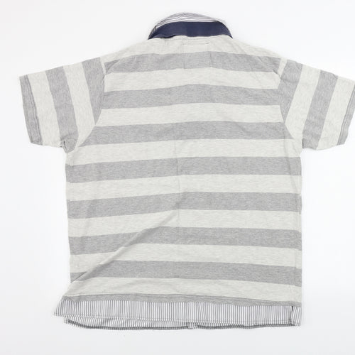 Lee Cooper  Mens Grey Striped  Pullover Jumper Size XL