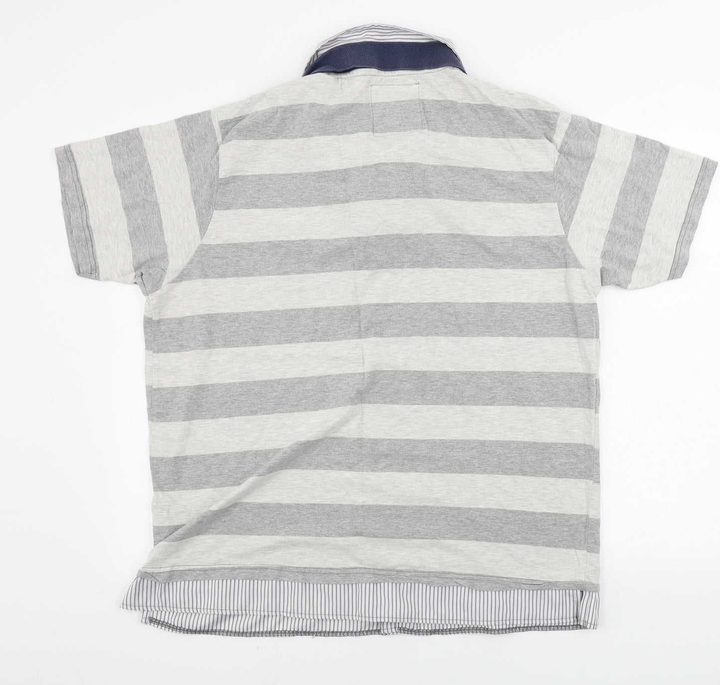 Lee Cooper  Mens Grey Striped  Pullover Jumper Size XL