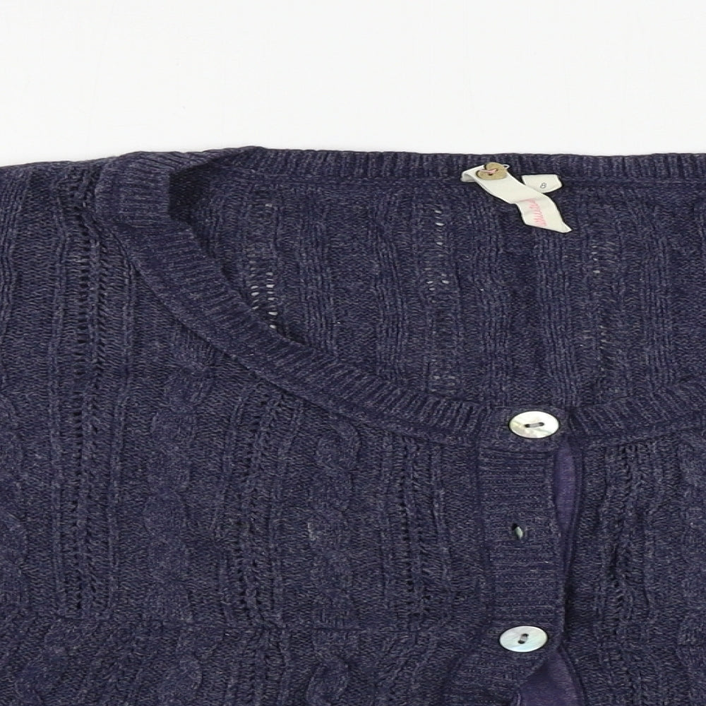 White Stuff Womens Blue   Cardigan Jumper Size 8