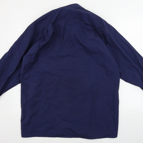 wash&wear Mens Blue    Button-Up Size 15