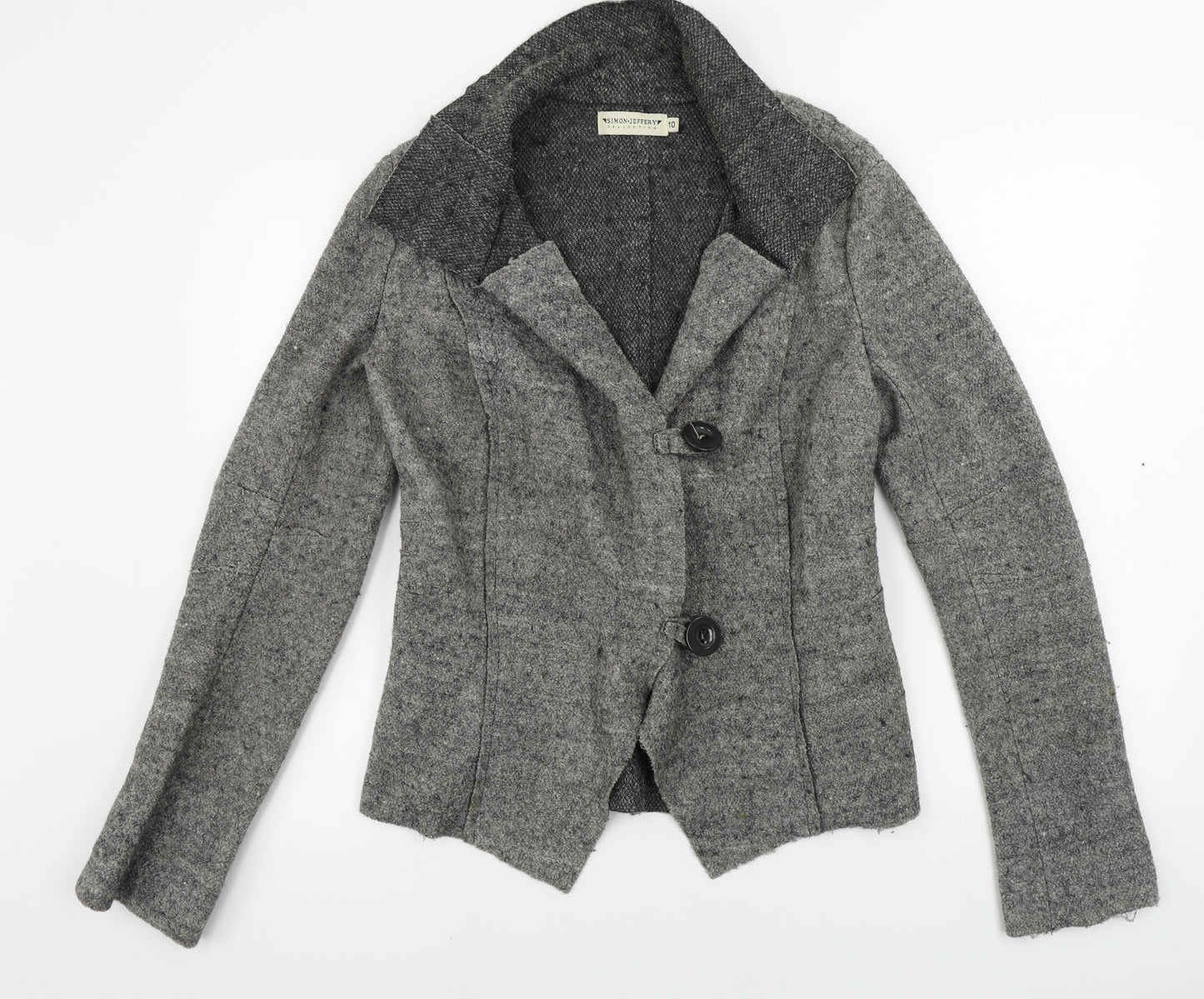 Simon Jefferey  Womens Grey   Jacket Coat Size 10