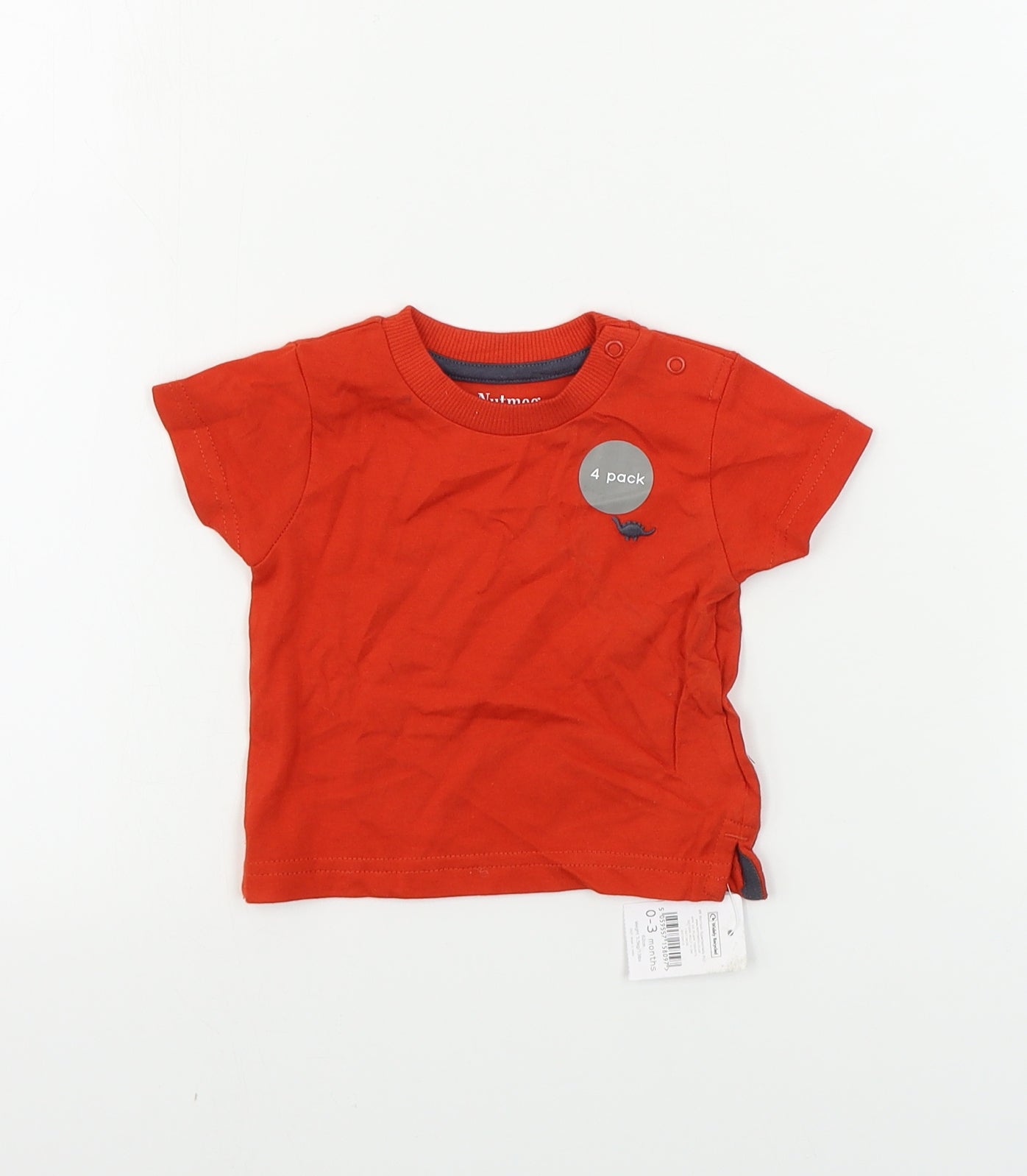 Nutmeg  Boys Red   Basic T-Shirt Size 0-3 Months