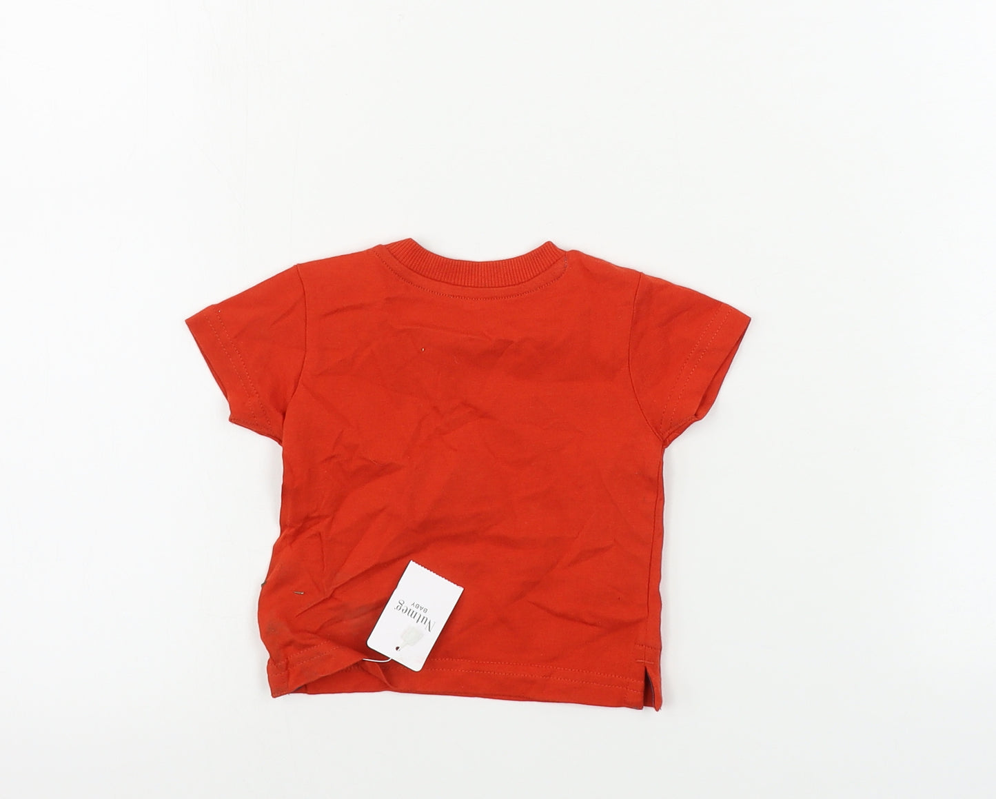 Nutmeg  Boys Red   Basic T-Shirt Size 0-3 Months