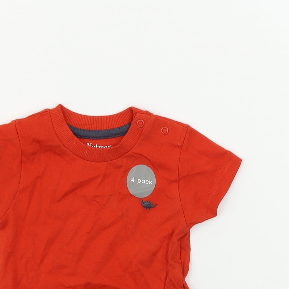 Nutmeg  Boys Red   Basic T-Shirt Size 0-3 Months