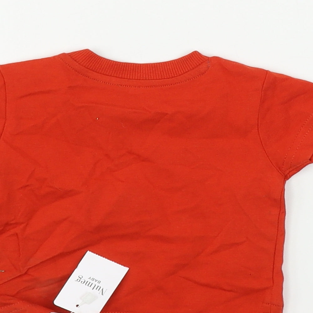 Nutmeg  Boys Red   Basic T-Shirt Size 0-3 Months