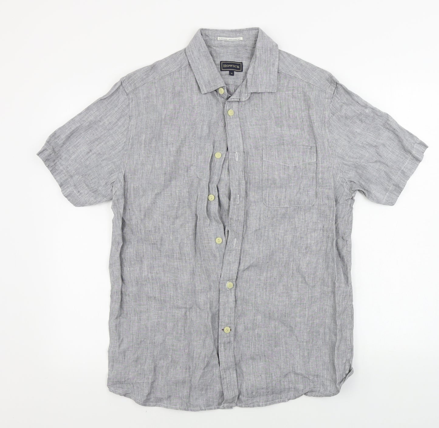 Howick   Mens Grey    Button-Up Size M