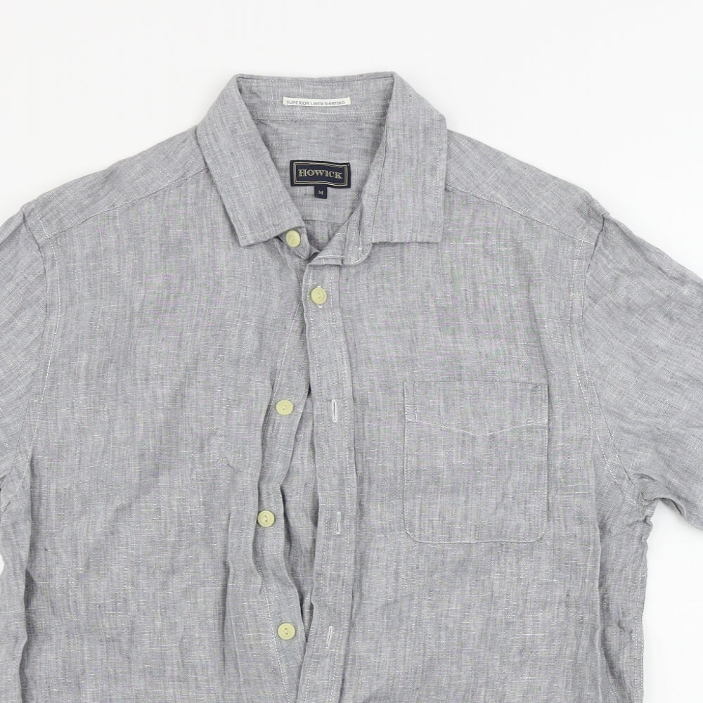 Howick   Mens Grey    Button-Up Size M