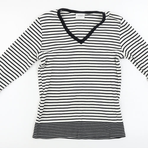 NEXT Womens White Striped  Pullover Jumper Size 12