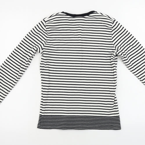 NEXT Womens White Striped  Pullover Jumper Size 12