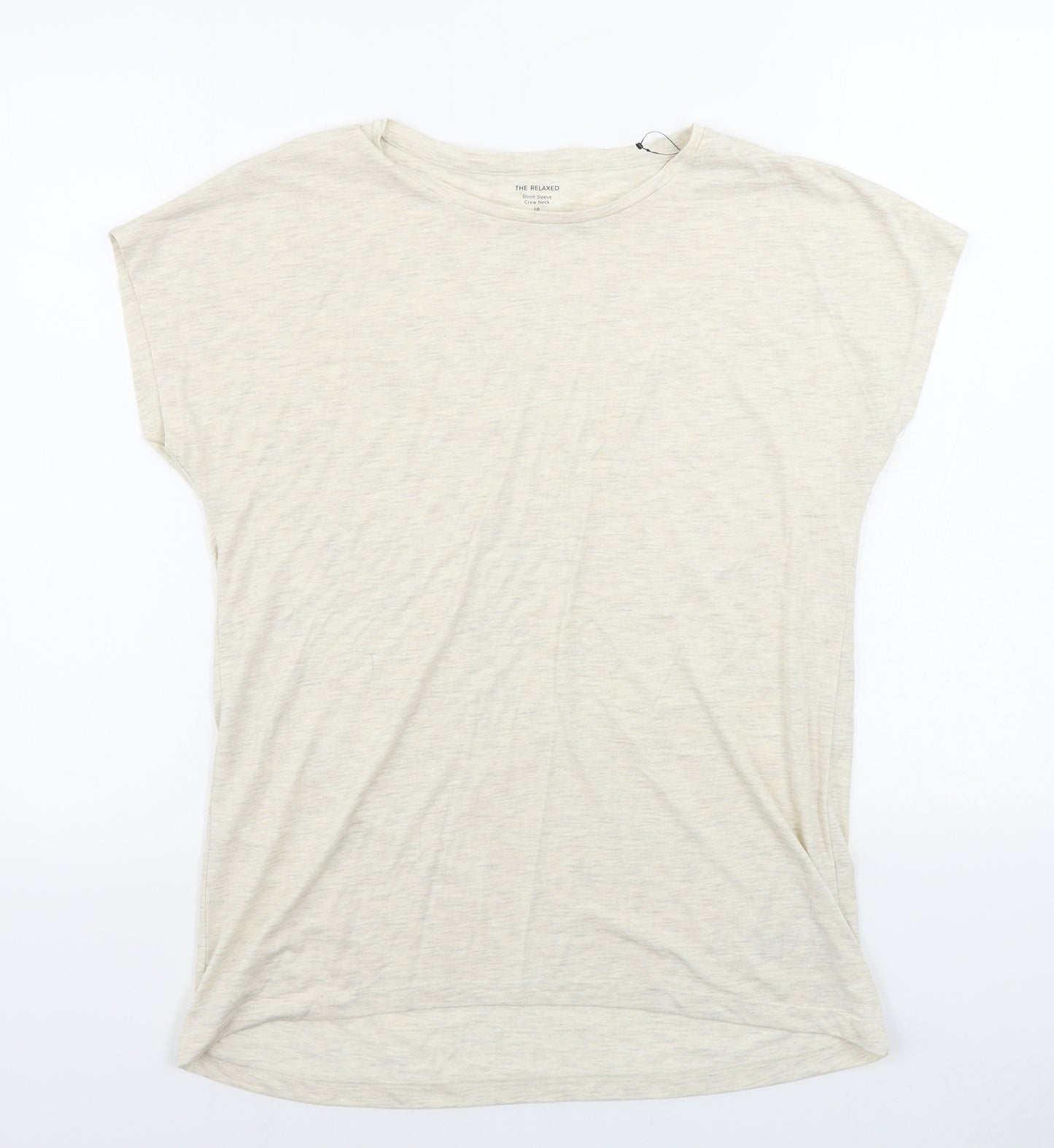 Marks and Spencer  Womens Beige Paisley  Basic T-Shirt Size 10