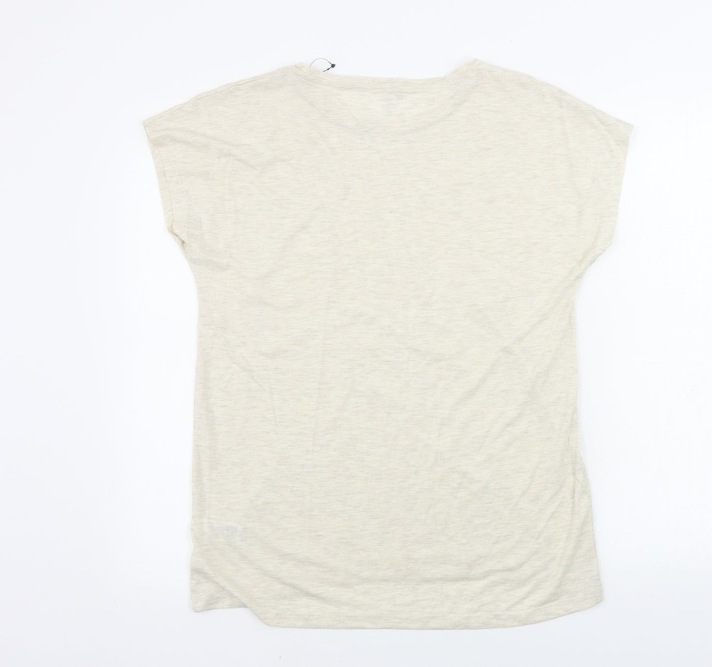 Marks and Spencer  Womens Beige Paisley  Basic T-Shirt Size 10
