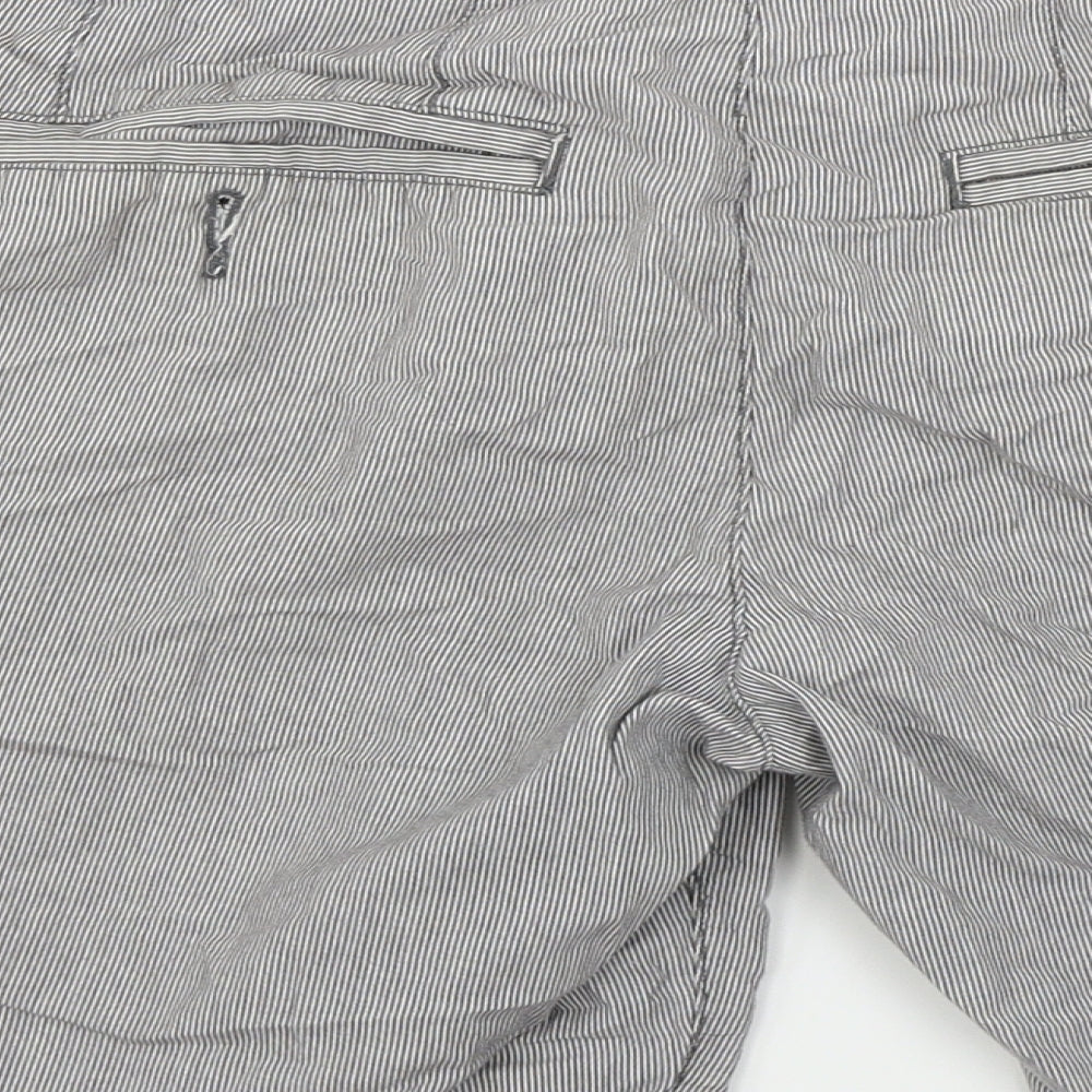 Topman  Mens Grey Striped  Chino Shorts Size 32 in
