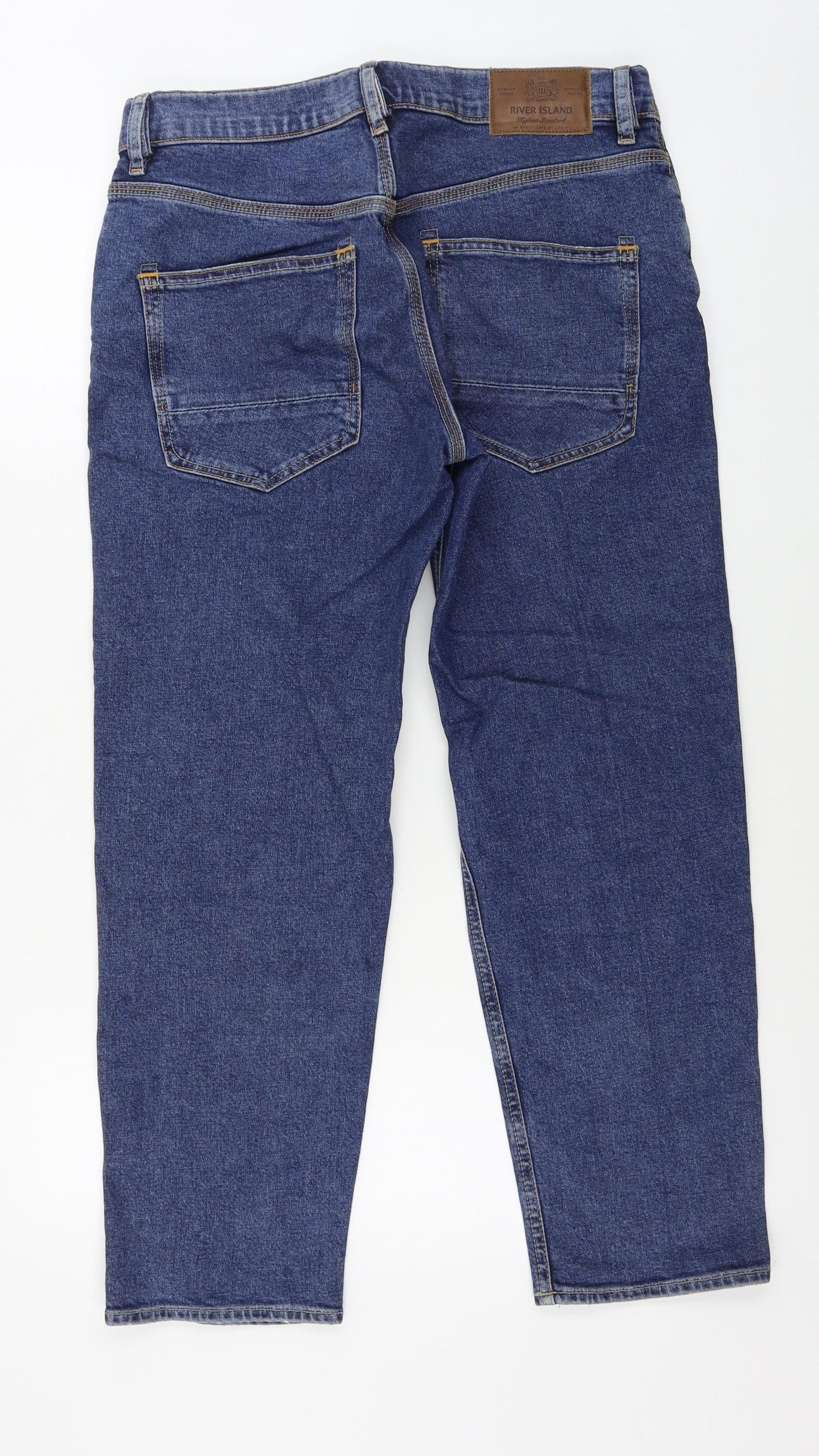 River Island  Mens Blue   Straight Jeans Size 32 in L30 in