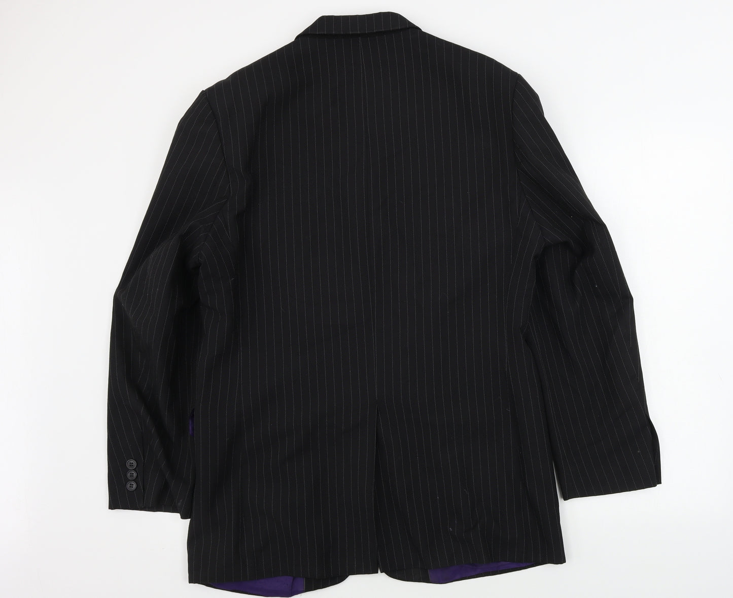 F&F  Mens Black Striped  Jacket Blazer Size 40