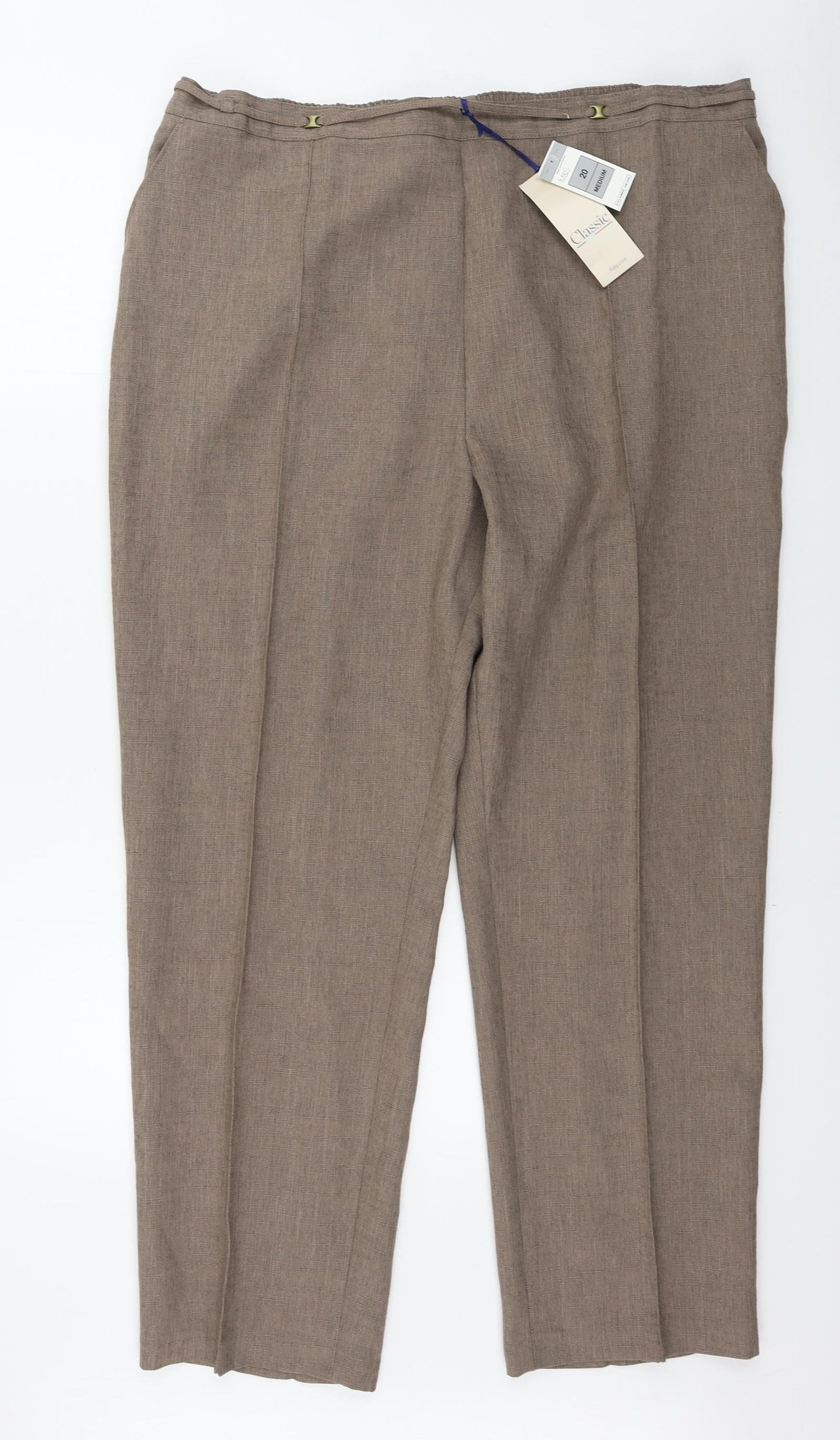 Marks and Spencer  Womens Brown   Trousers  Size 20 L29 in