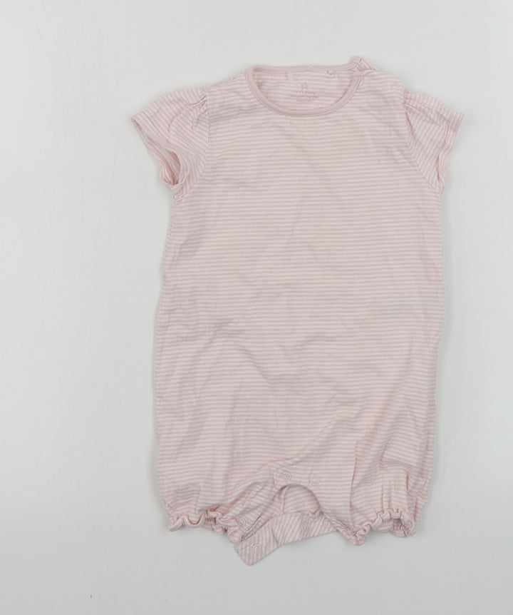 NEXT  Girls Pink Striped  Babygrow One-Piece Size 12-18 Months