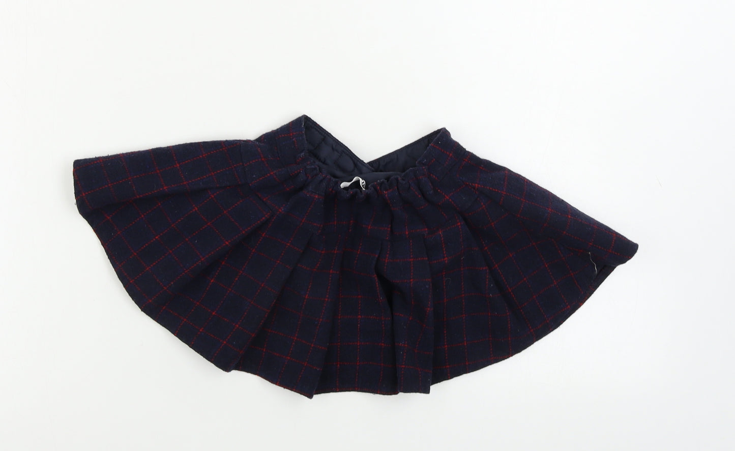 M&Co Girls Blue Check  A-Line Skirt Size 12-18 Months