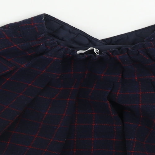 M&Co Girls Blue Check  A-Line Skirt Size 12-18 Months