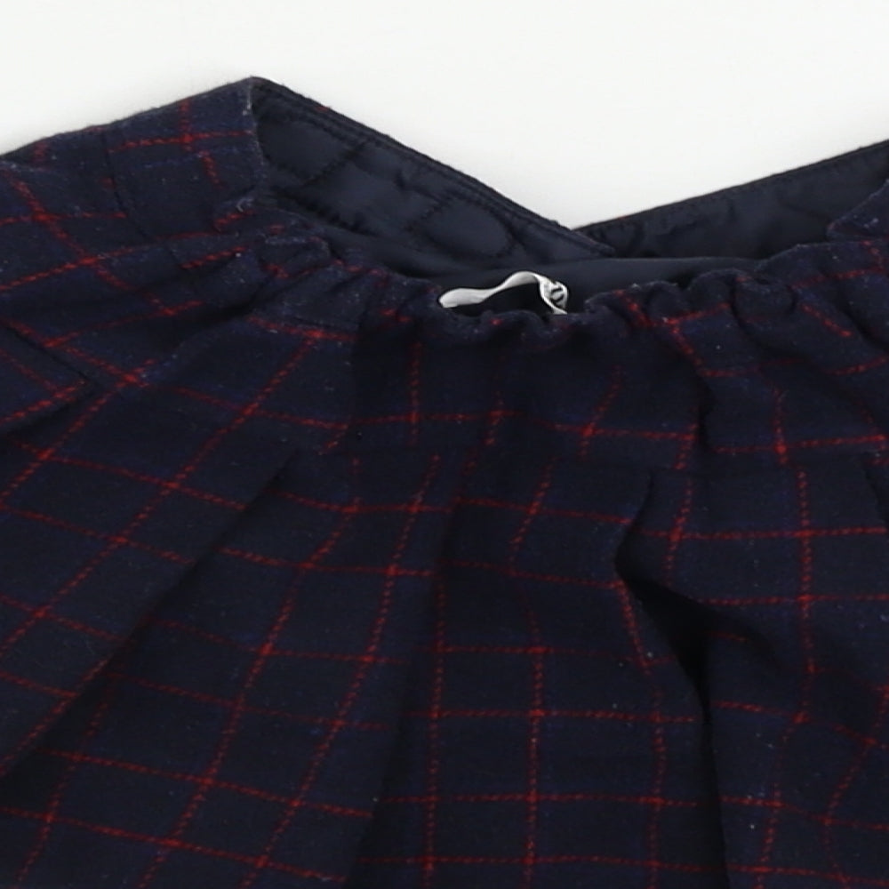 M&Co Girls Blue Check  A-Line Skirt Size 12-18 Months