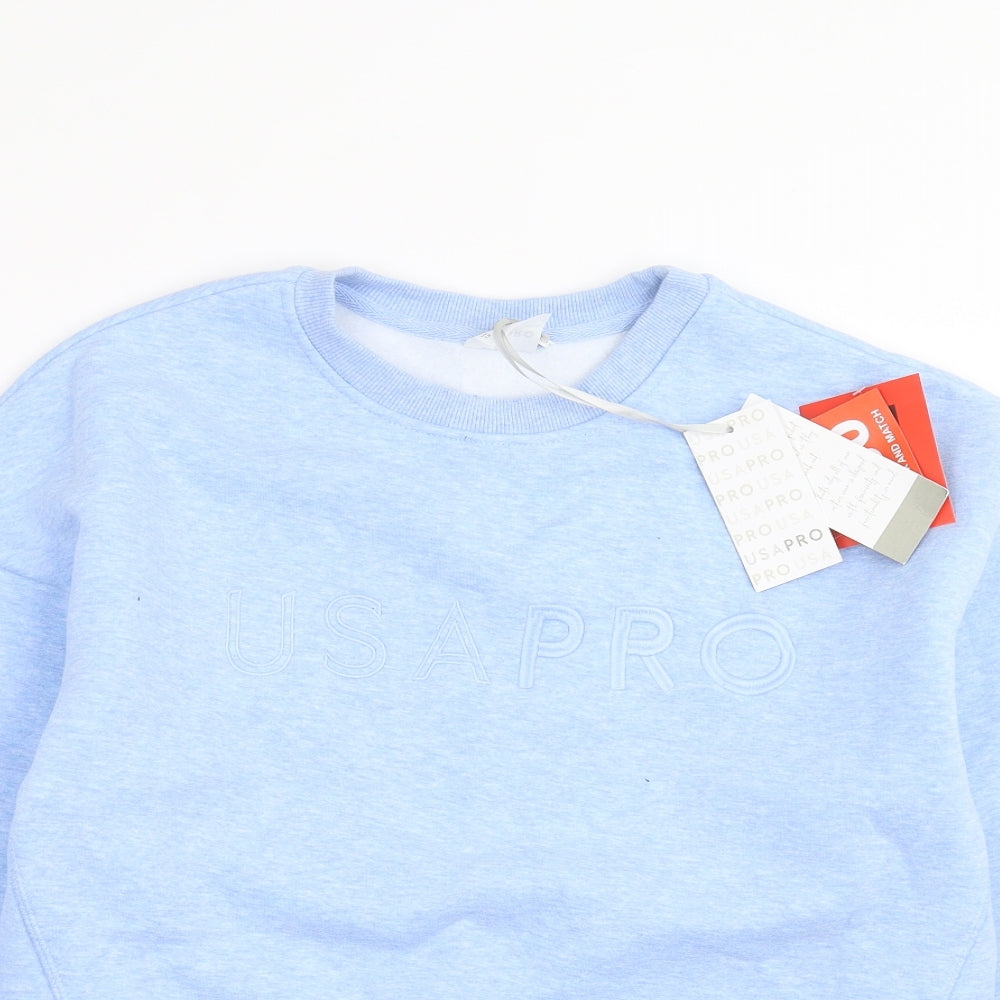 USA Pro Womens Blue   Pullover Sweatshirt Size 12